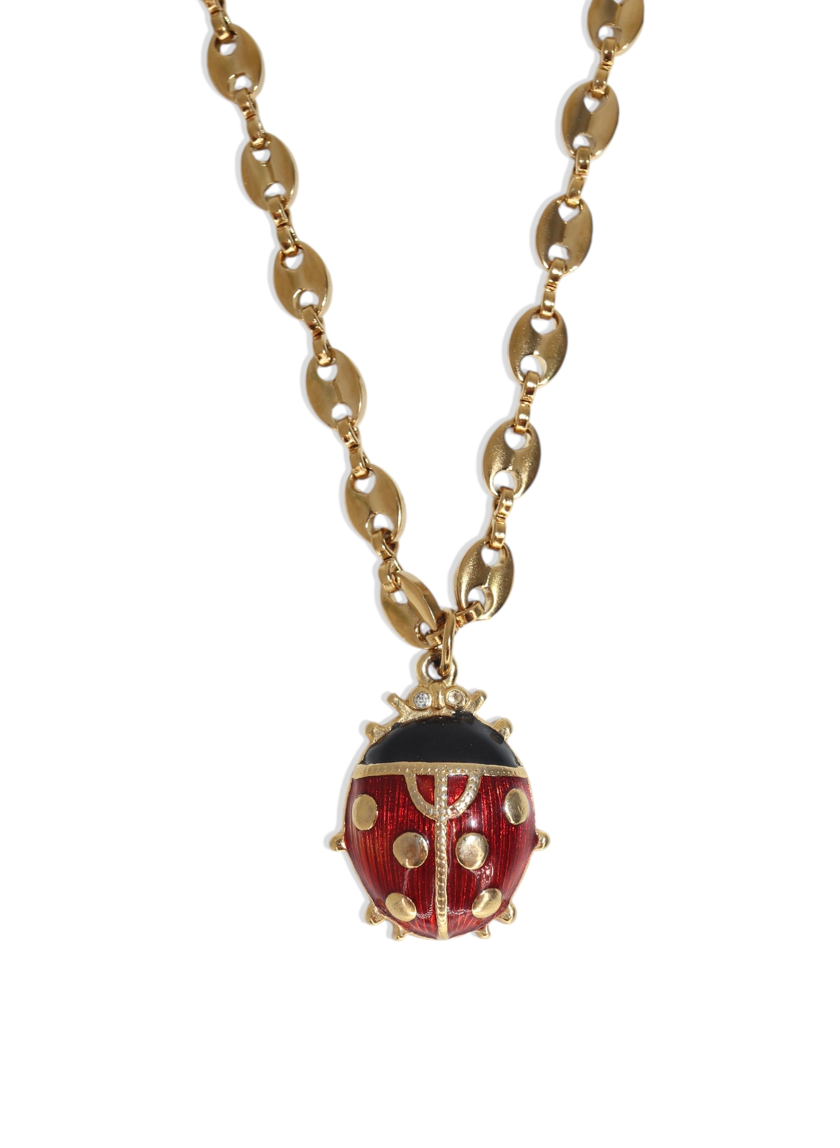Vintage Ladybug Necklace