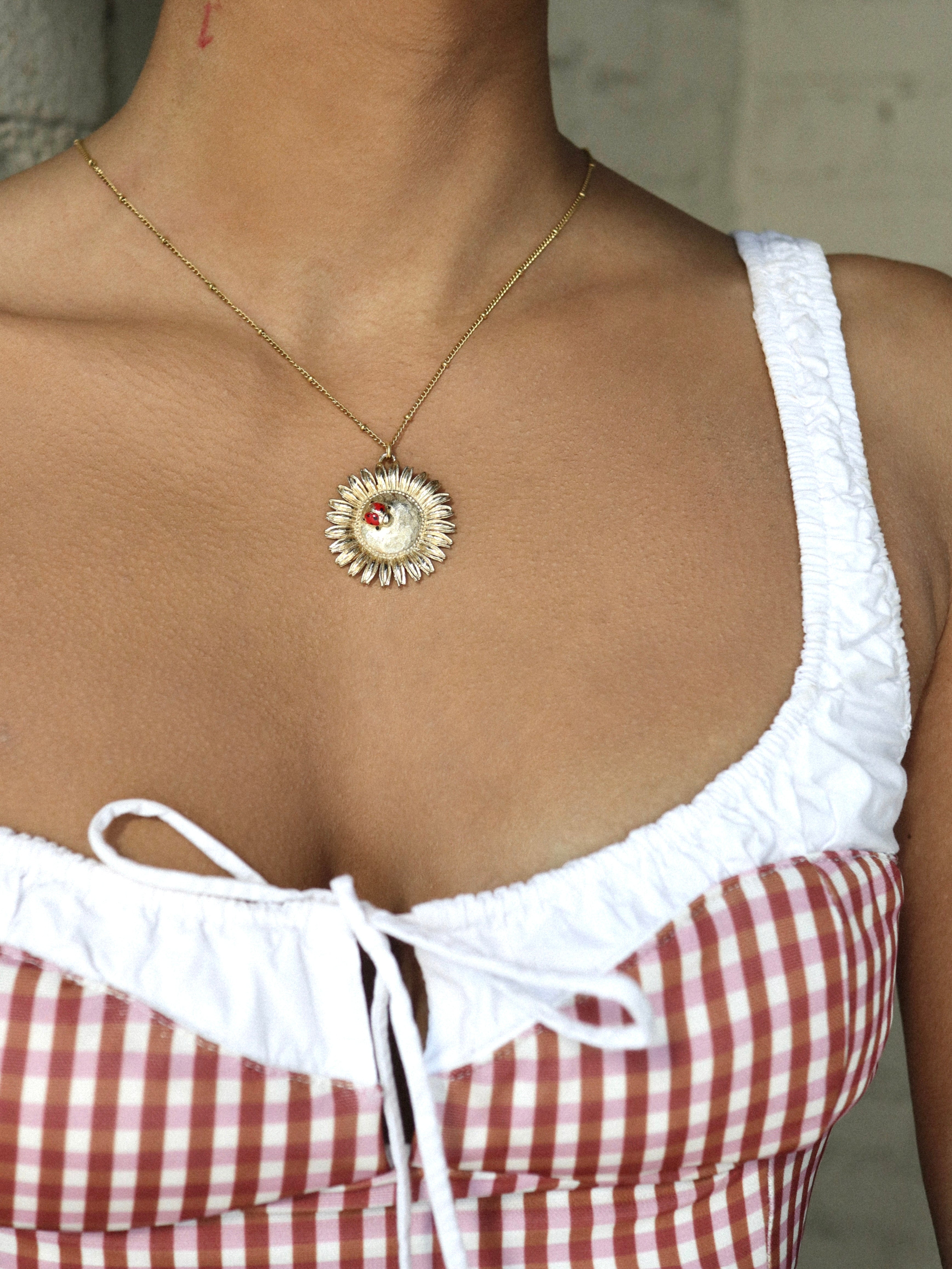 Vintage Sunflower Necklace