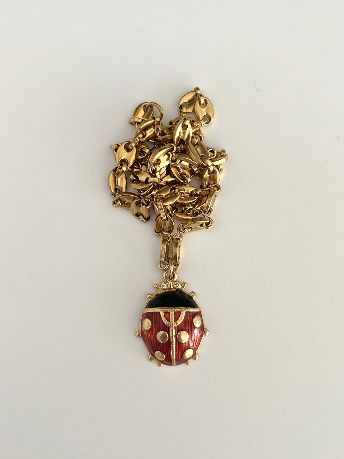 Vintage Ladybug Necklace