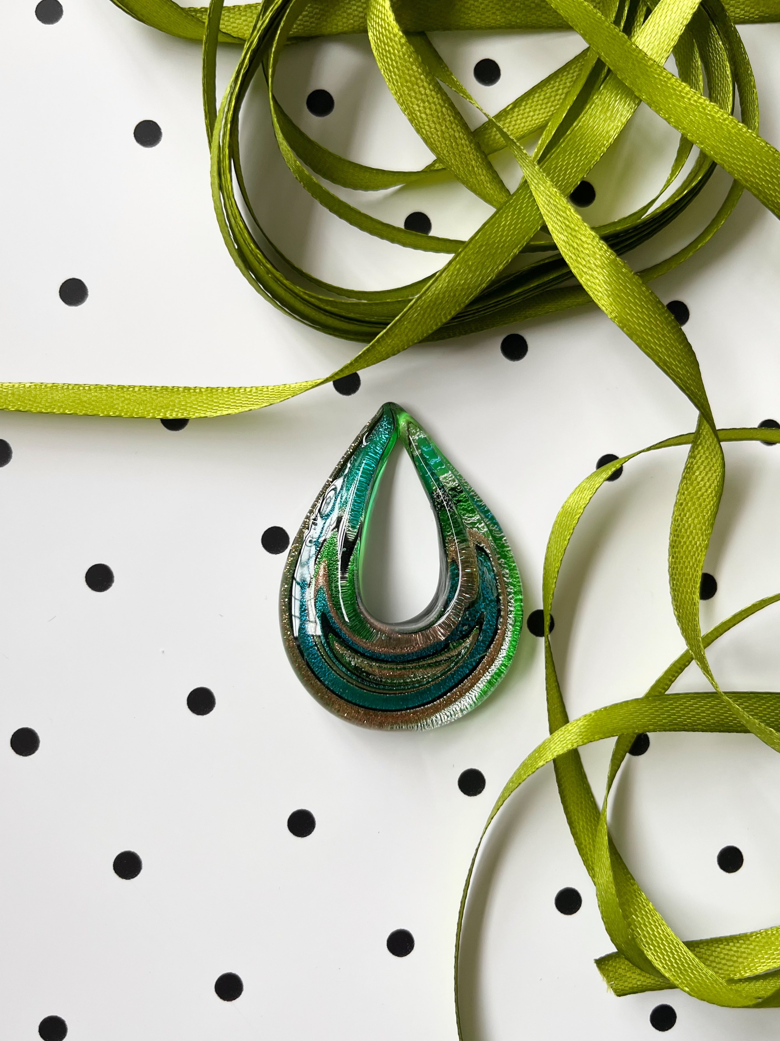 Emerald Glass Necklace