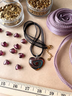 Violet Hour Glass Necklace