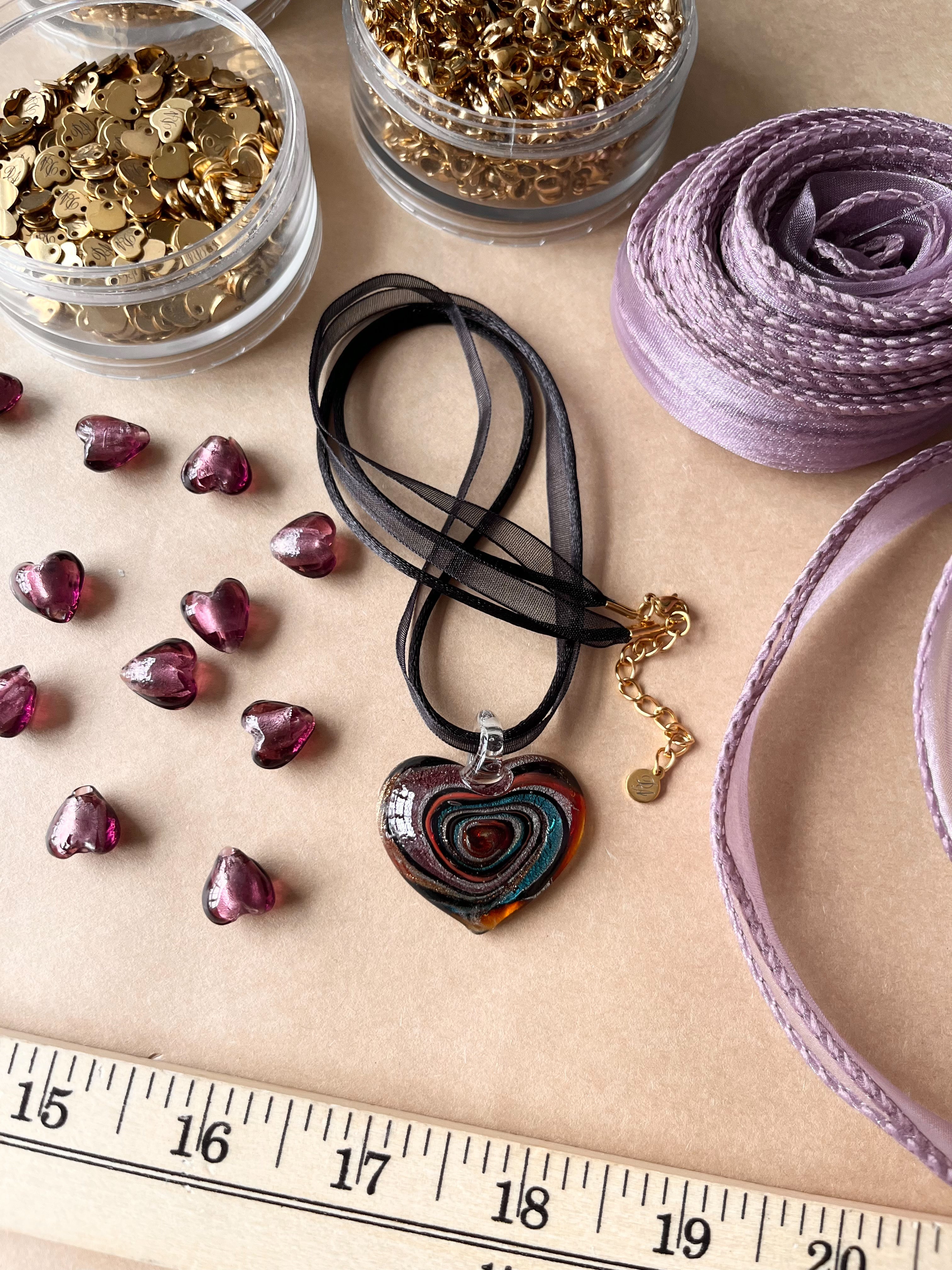 Violet Hour Glass Necklace