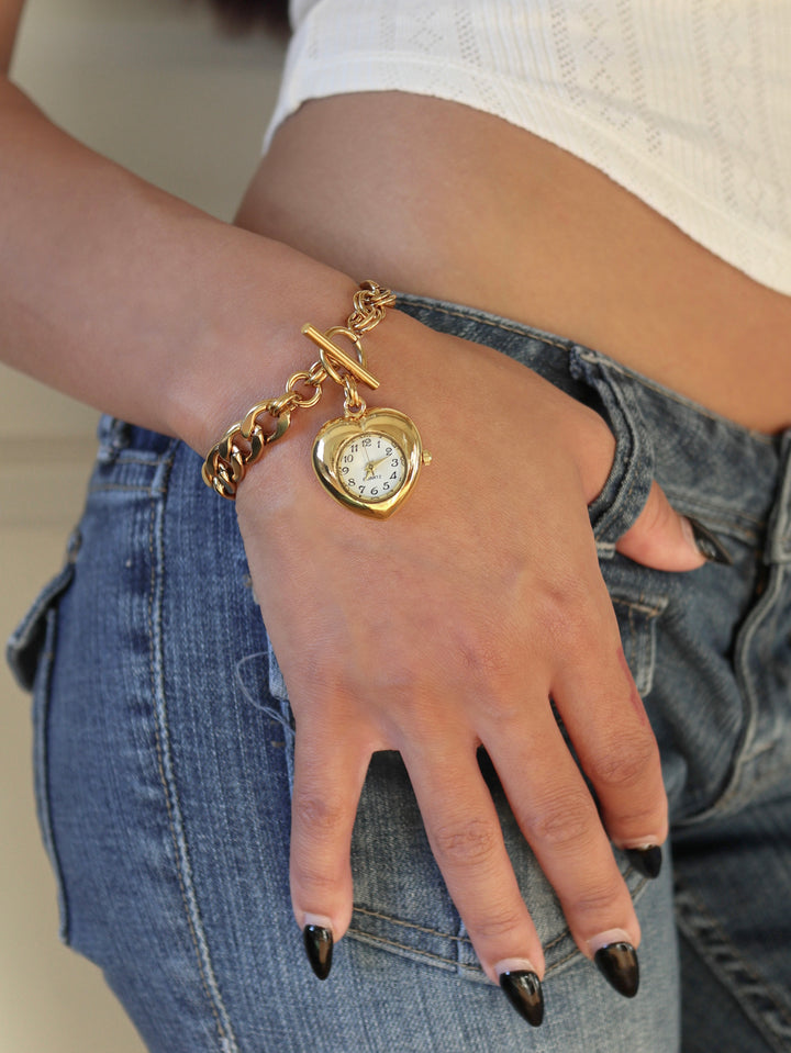 Timeless Love Gold Watch Bracelet