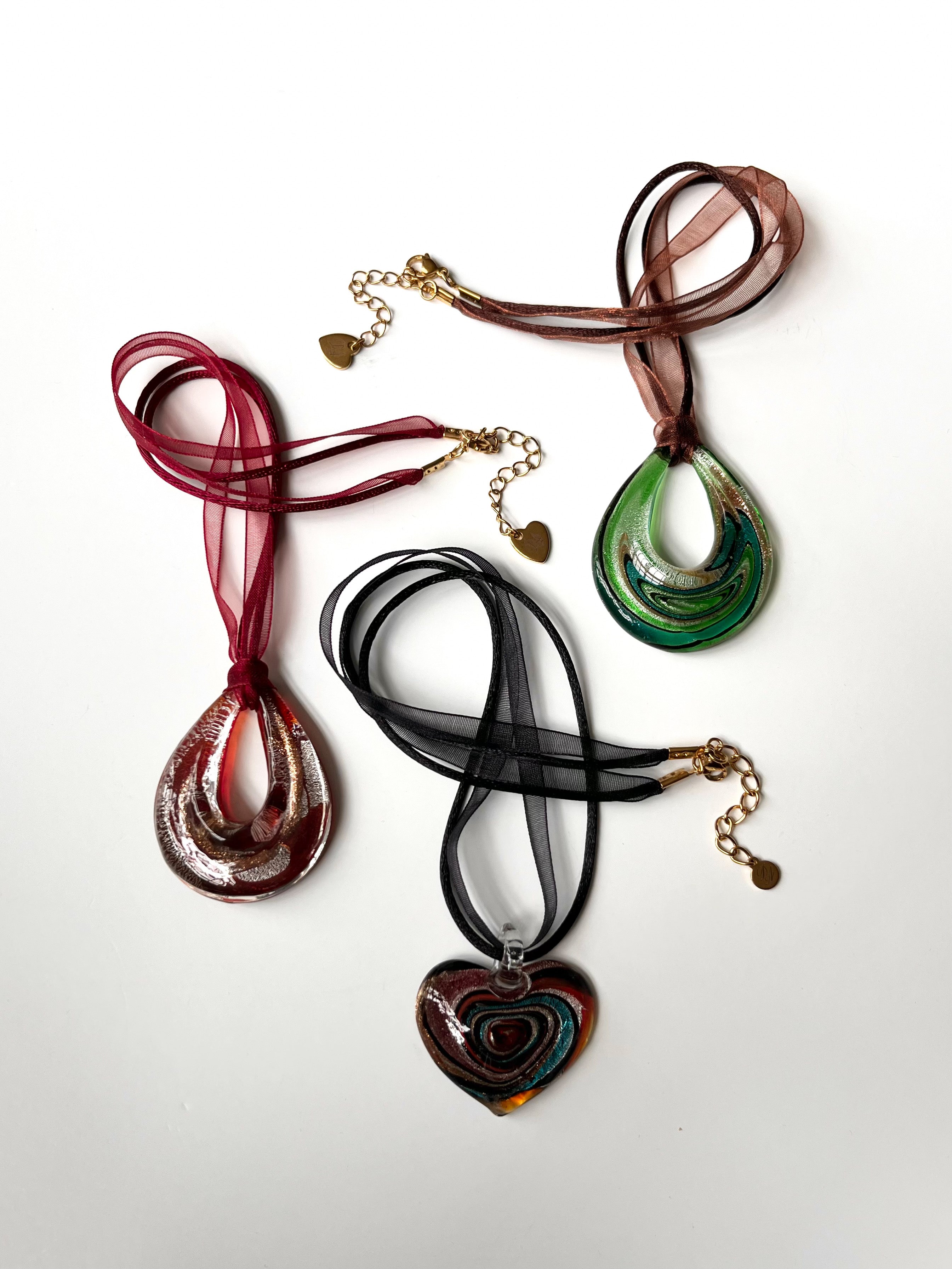 Emerald Glass Necklace