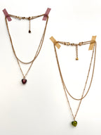 Layered Glass Heart Necklace