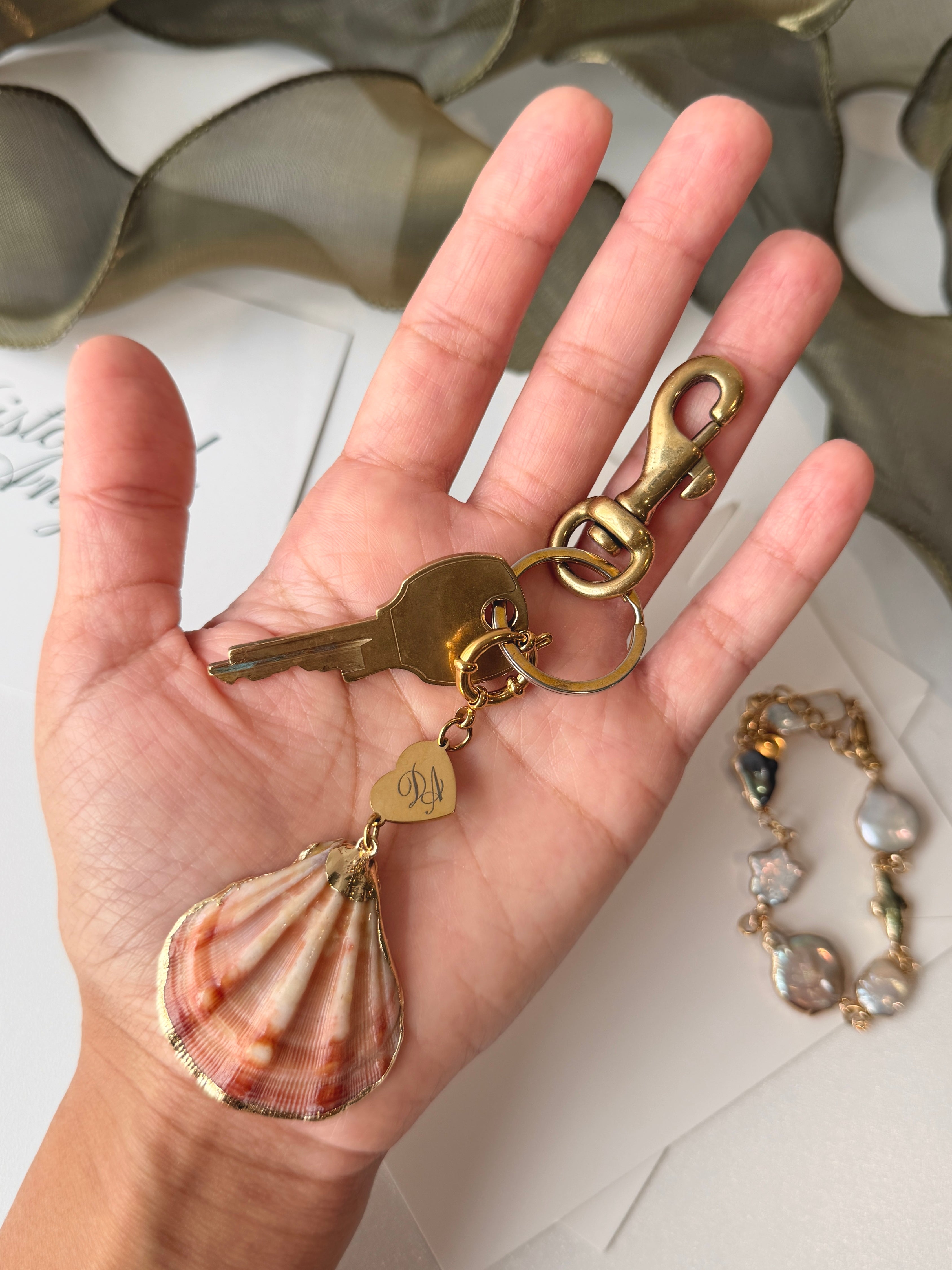 Coral Shell Charm