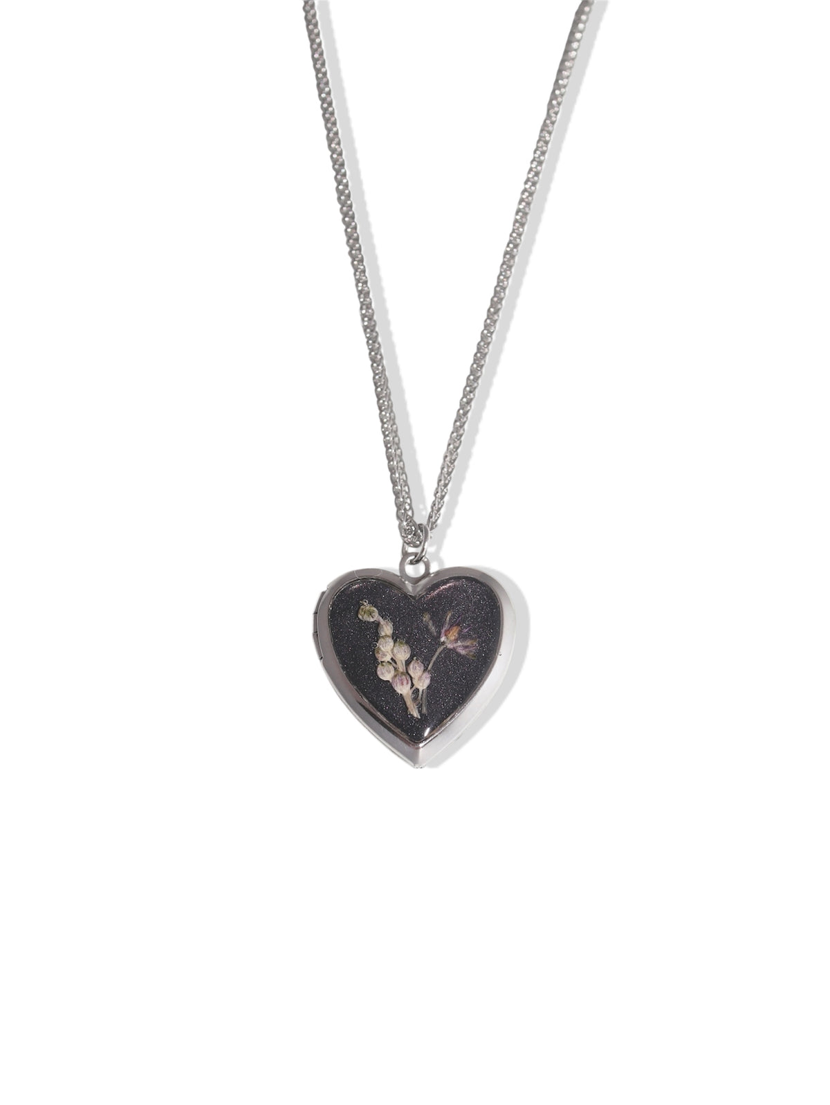 Midnight Bloom Locket Necklace